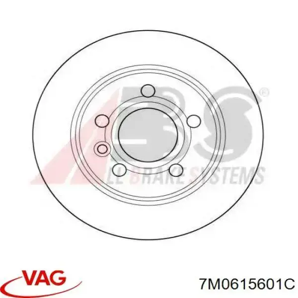 Задний тормозной диск VAG 7M0615601C цена, от 28.98 USD
