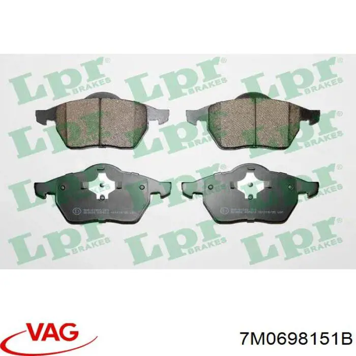 Передние тормозные колодки 7M0698151B VAG
