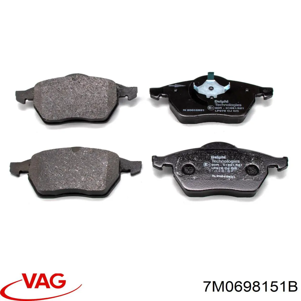 Купить 7M0698151B VAG Колодки тормозные
