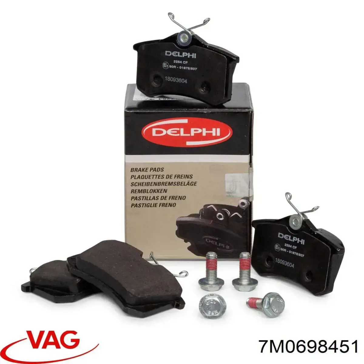 Задние тормозные колодки 7M0698451 VAG