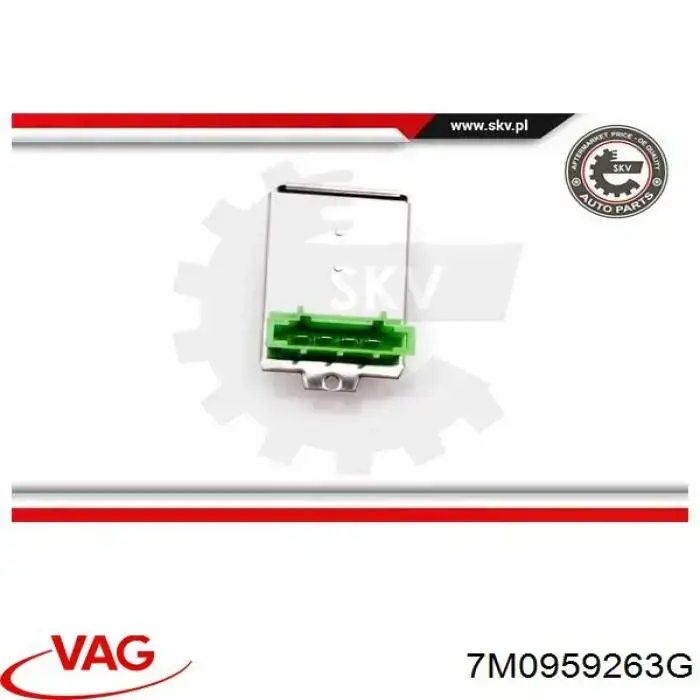 7M0959263G VAG resistor (resistência de ventilador de forno (de aquecedor de salão))