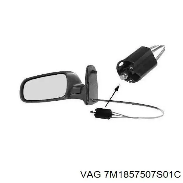 Зеркало заднего вида, левое VAG 7M1857507S01C цена, от 100.07 USD
