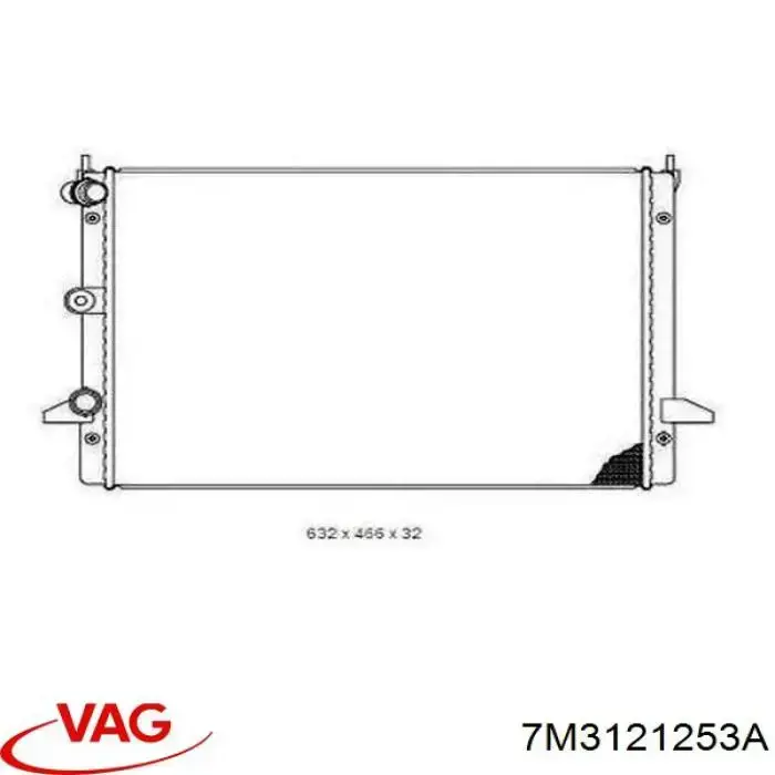 Купить 7M3121253A VAG Радиатор водяной