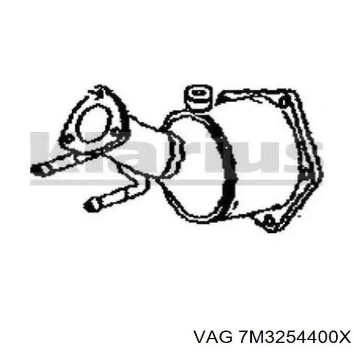 Каталитический нейтрализатор отработавших газов VAG 7M3254400X цена, от 250.37 USD