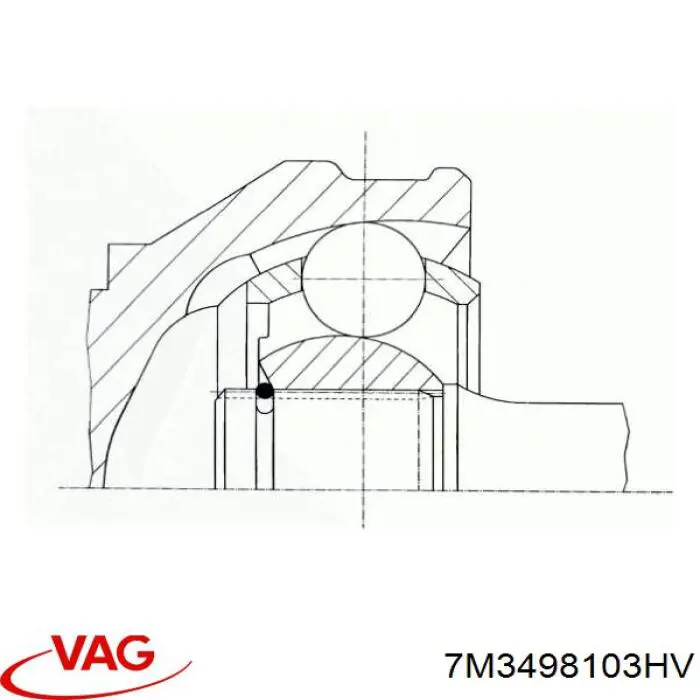 Шарнир угловых скоростей внутренний передний VAG 7M3498103HV цена, от 48.38 USD