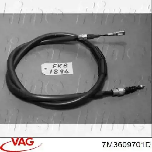 7M3609701D VAG Трос ручного тормоза задний правый/левый