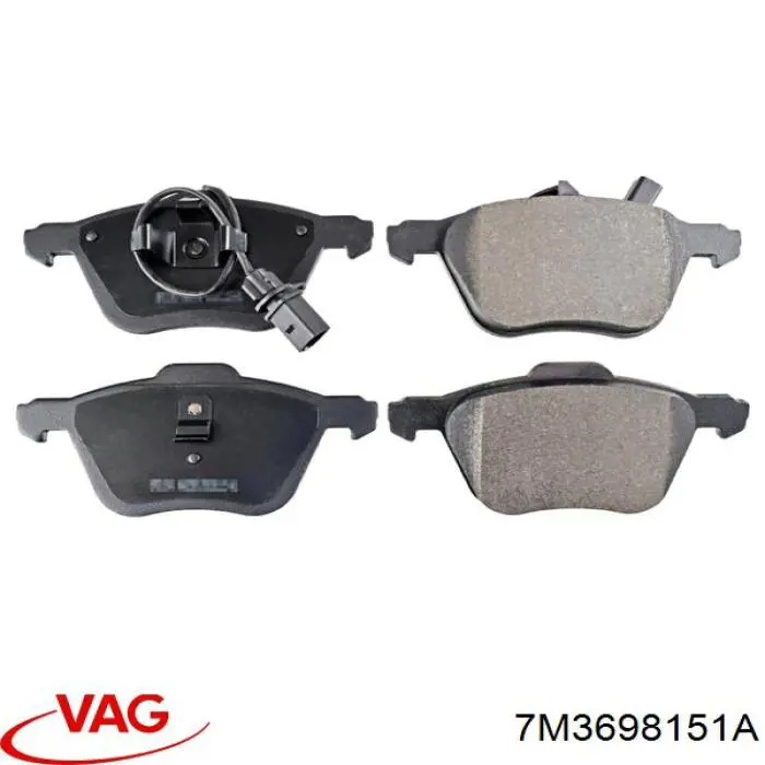 Передние тормозные колодки 7M3698151A VAG