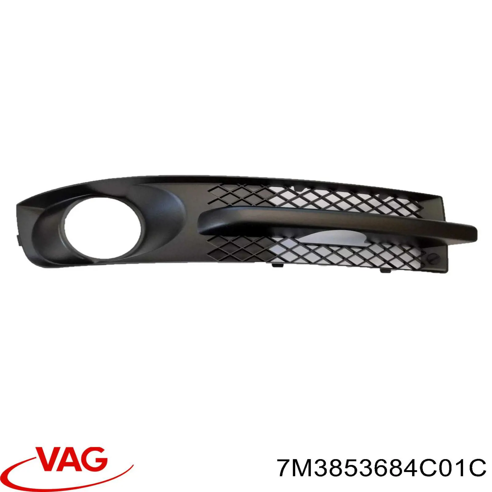 Заглушка (решетка) противотуманных фар бампера переднего правая VAG 7M3853684C01C