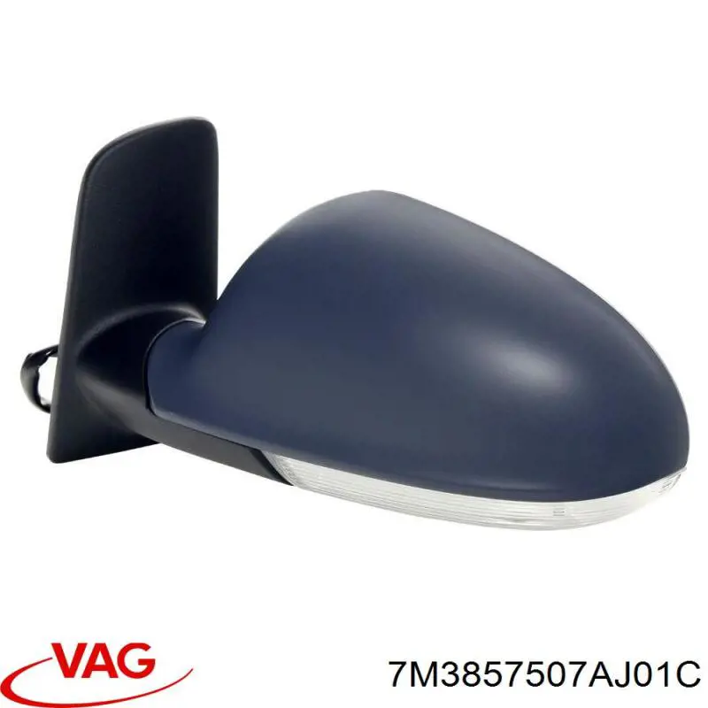Корпус зеркала заднего вида левого (внутрення часть) 7M3857507AJ01C VAG