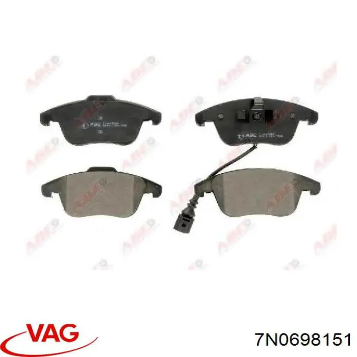Колодки VAG 7N0698151 цена, от 71.60 USD