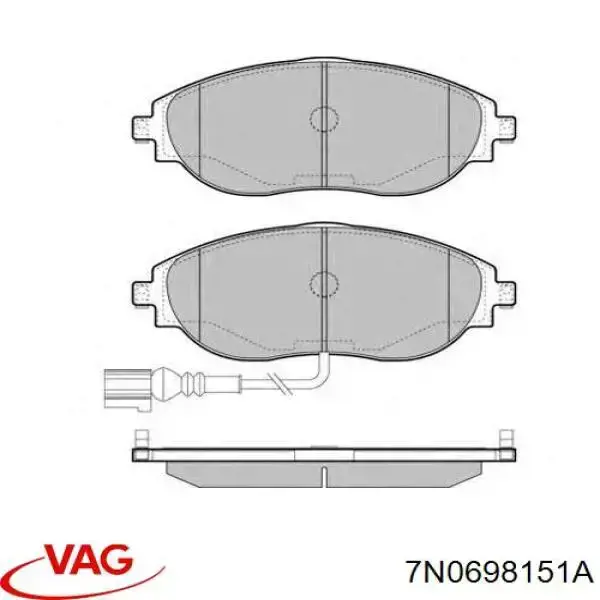 Купить 7N0698151A VAG Колодки тормозные