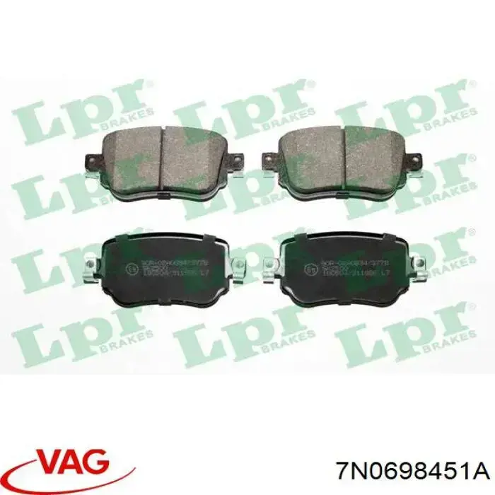 Задние дисковые колодки VAG 7N0698451A