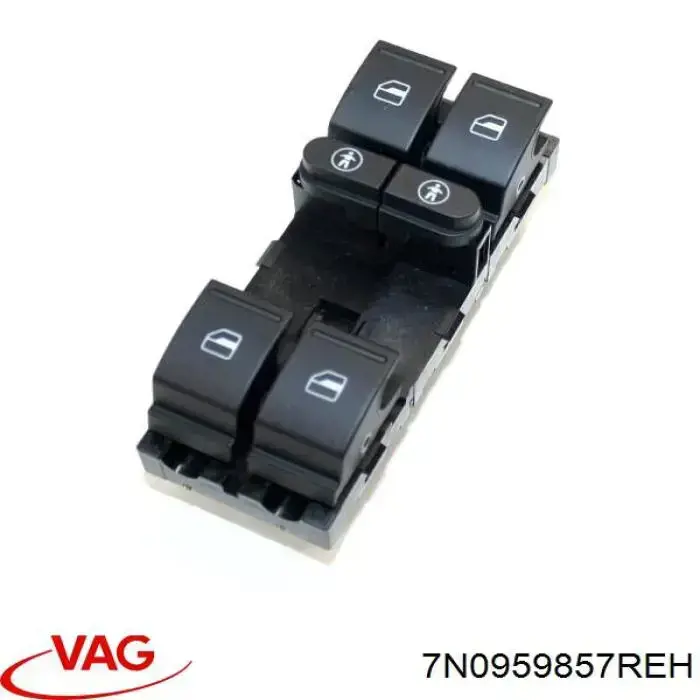 Кнопочный блок управления стеклоподъемником передний левый VAG 7N0959857REH