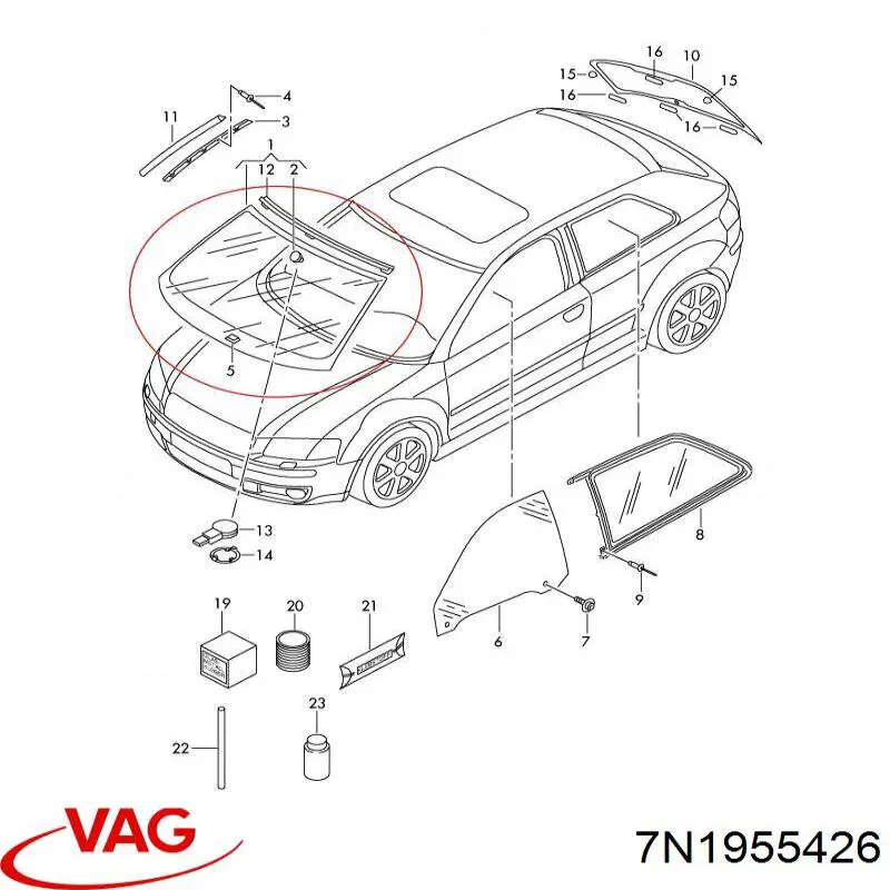 Купить 7N1955426 VAG Бесконтактные дворники