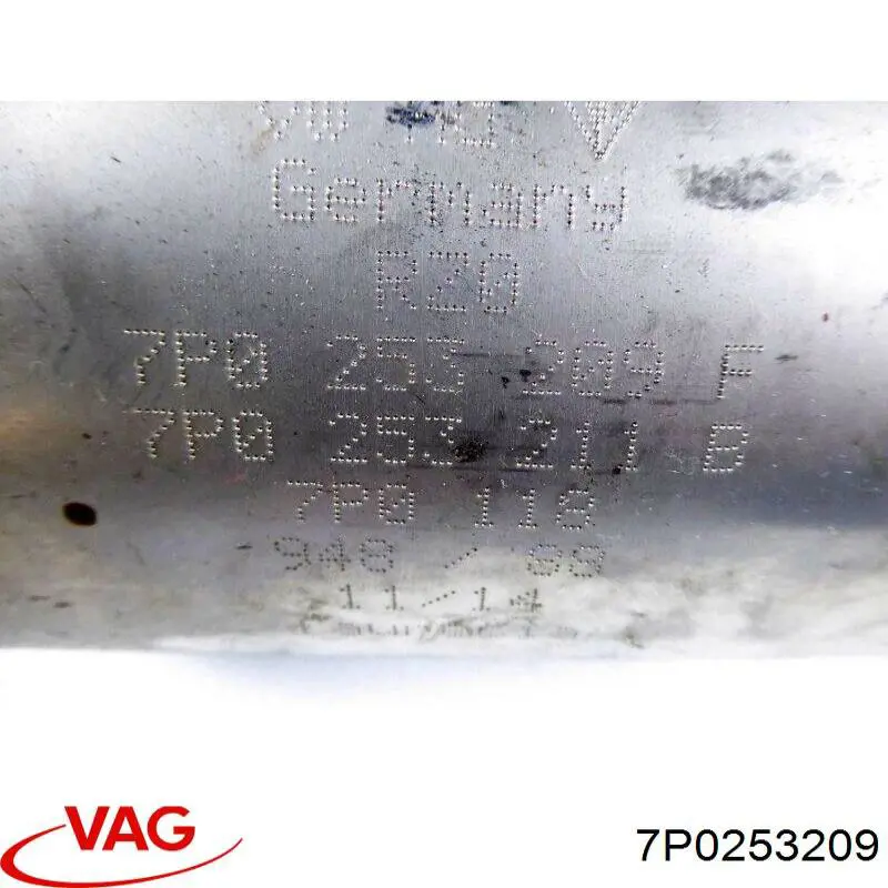 Купить 7P0253209 VAG Труба приемная (штаны) глушителя передняя левая