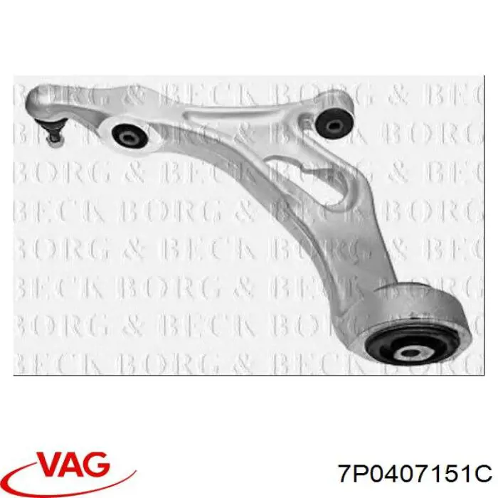 Левый рычаг передней нижней подвески VAG 7P0407151C цена, от 57.84 USD