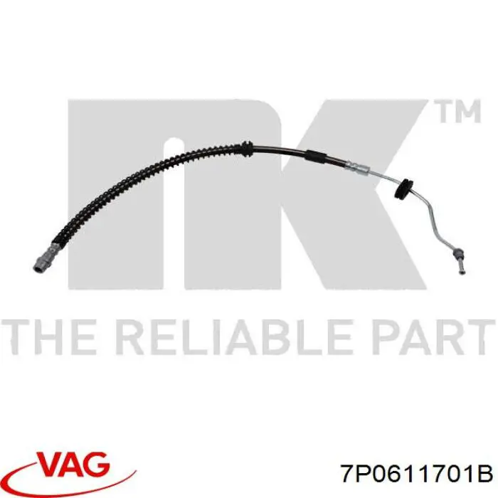 7P0611701B VAG Шланг тормозной левый передний