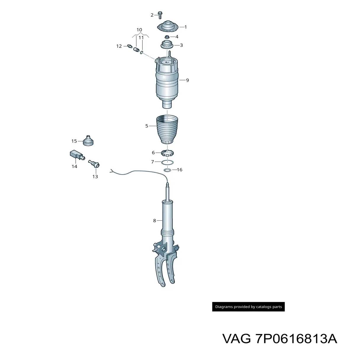 Клапан контроля давления воздуха в пневмоподушке на Volkswagen Touareg II 