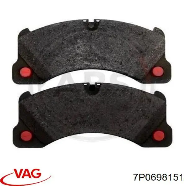 Передние тормозные колодки 7P0698151 VAG