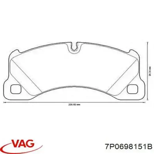 Колодки VAG 7P0698151B цена, от 121.05 USD