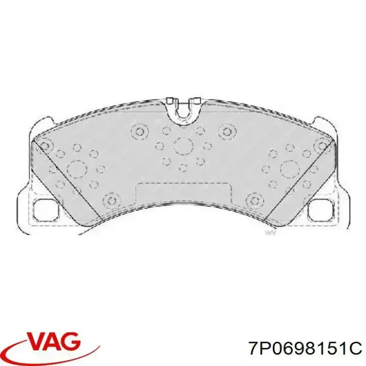 Купить 7P0698151C VAG Колодки тормозные