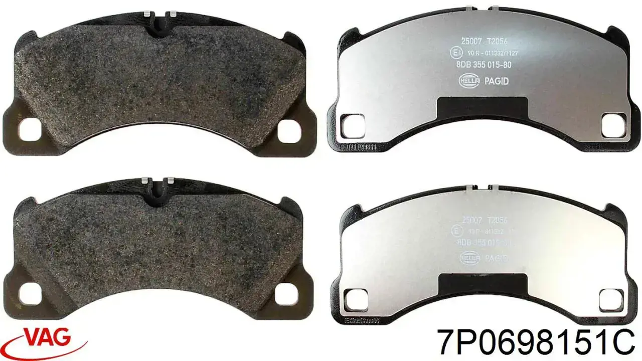 7P0698151C VAG Колодки передние