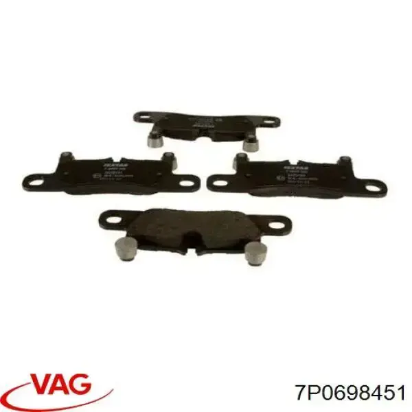 Задние тормозные колодки 7P0698451 VAG