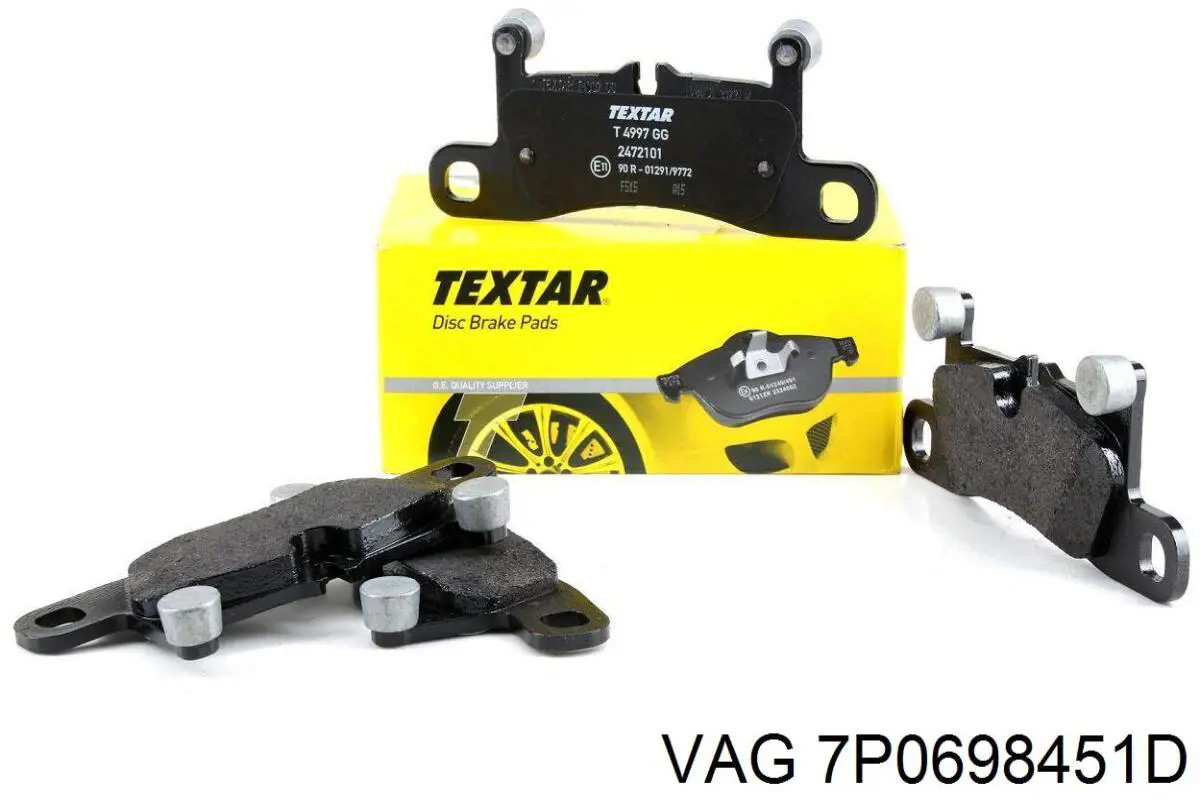Купить 7P0698451D VAG Колодки тормозные задние, дисковые