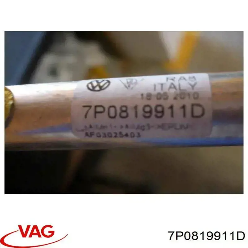 7P0819911D VAG mangueira do radiador de aquecedor (de forno, linha de combustível de retorno)