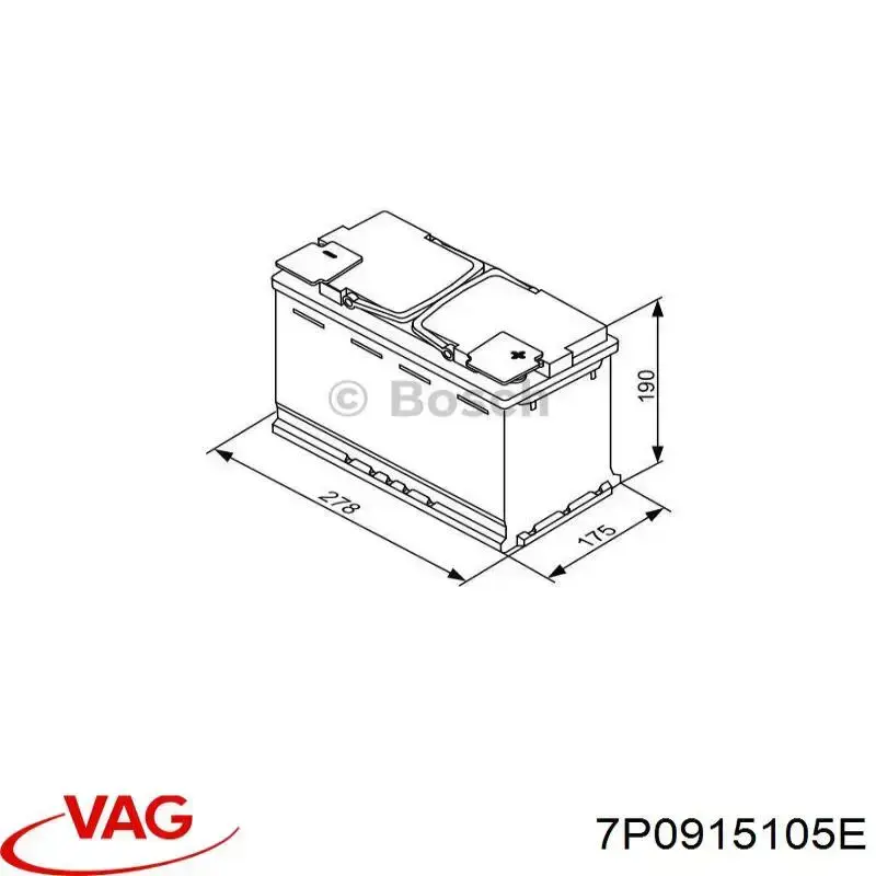 Аккумулятор автомобильный VAG 7P0915105E цена, от 102.07 USD