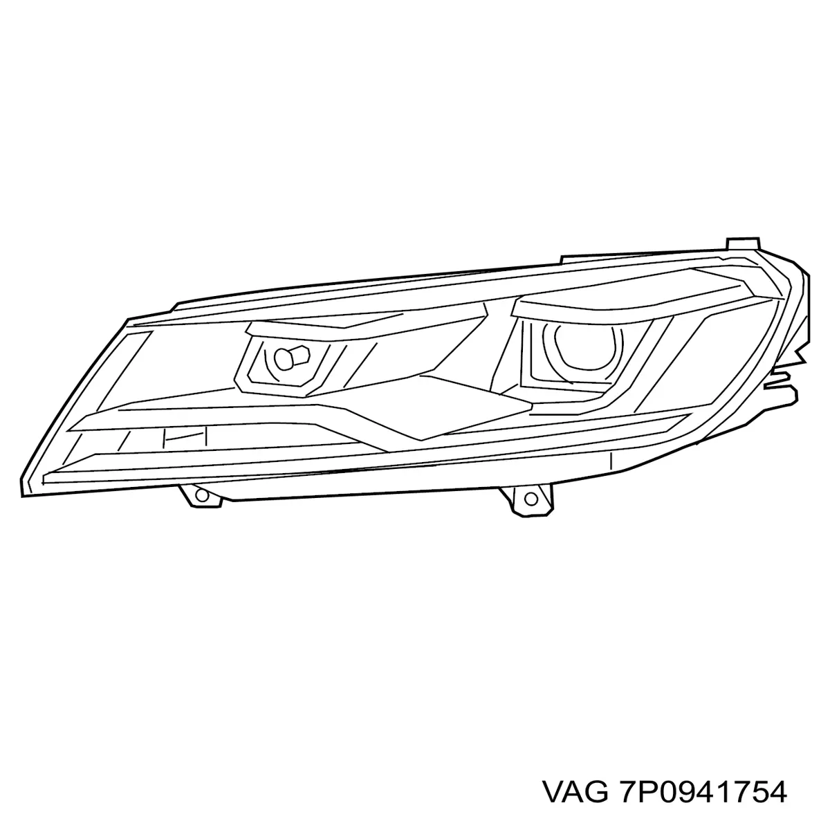 Правая блок фара VAG 7P0941754 цена, от 760.16 USD