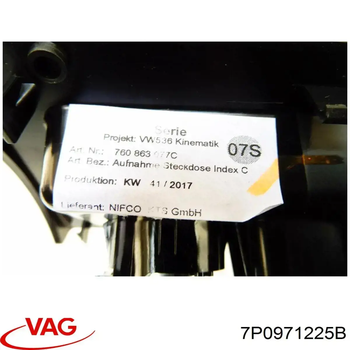 Купить 7P0971225B VAG Кабель положительной клемы аккумулятора (АКБ)