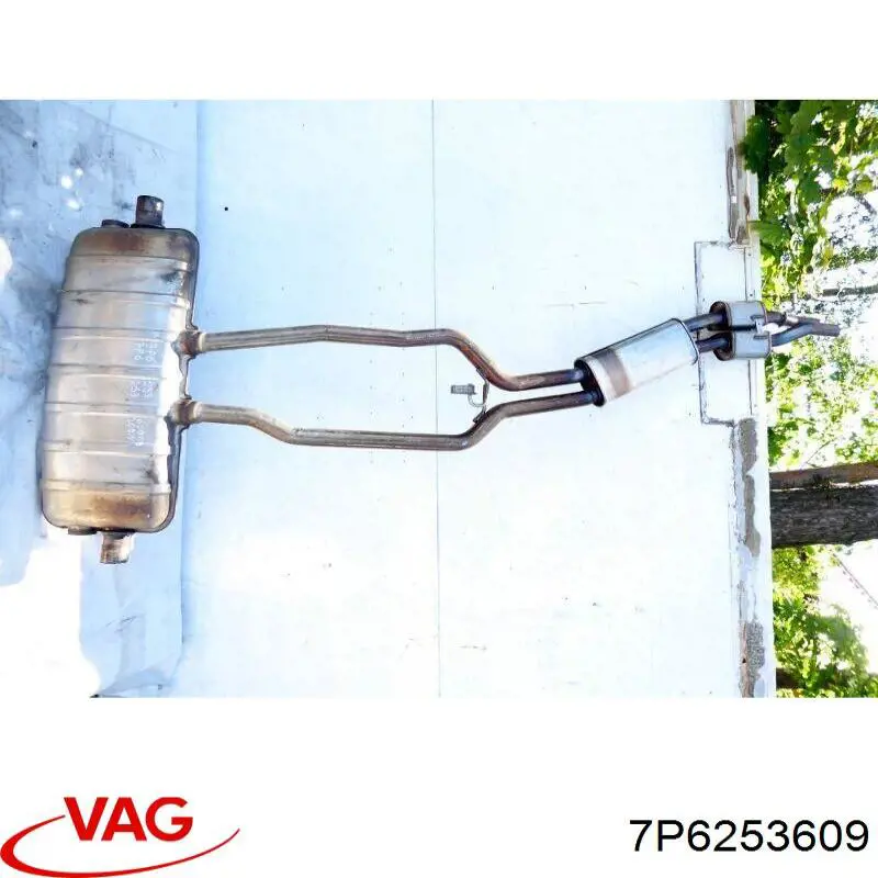 Глушитель задний 7P6253609AB VAG