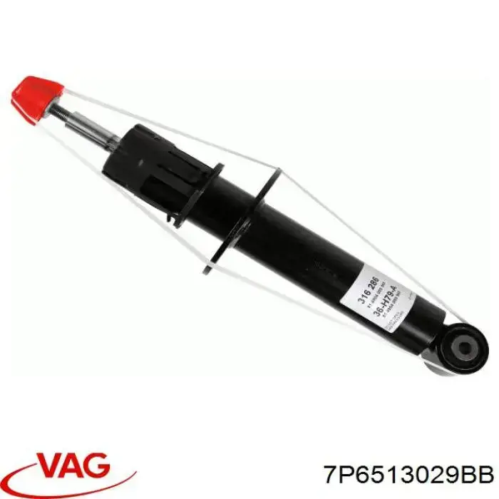 7P6513029BB VAG амортизатор задний