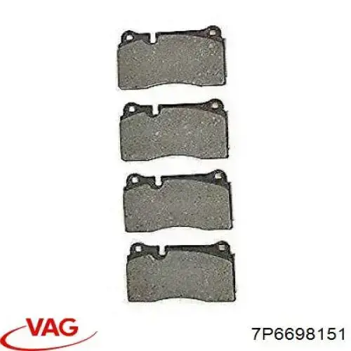 Передние тормозные колодки 7P6698151 VAG