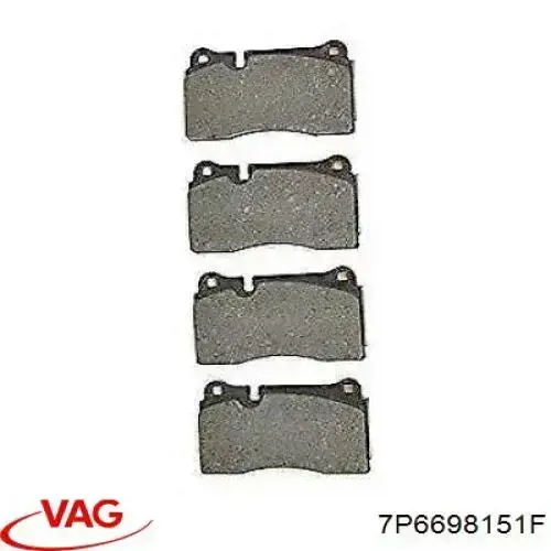 Передние тормозные колодки 7P6698151F VAG
