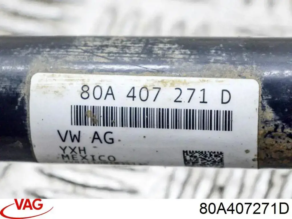 Полуось (привод) передняя VAG 80A407271D цена, от 180.94 USD