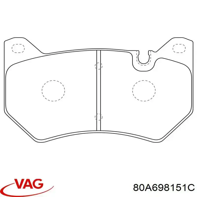 80A698151C VAG Колодки передние