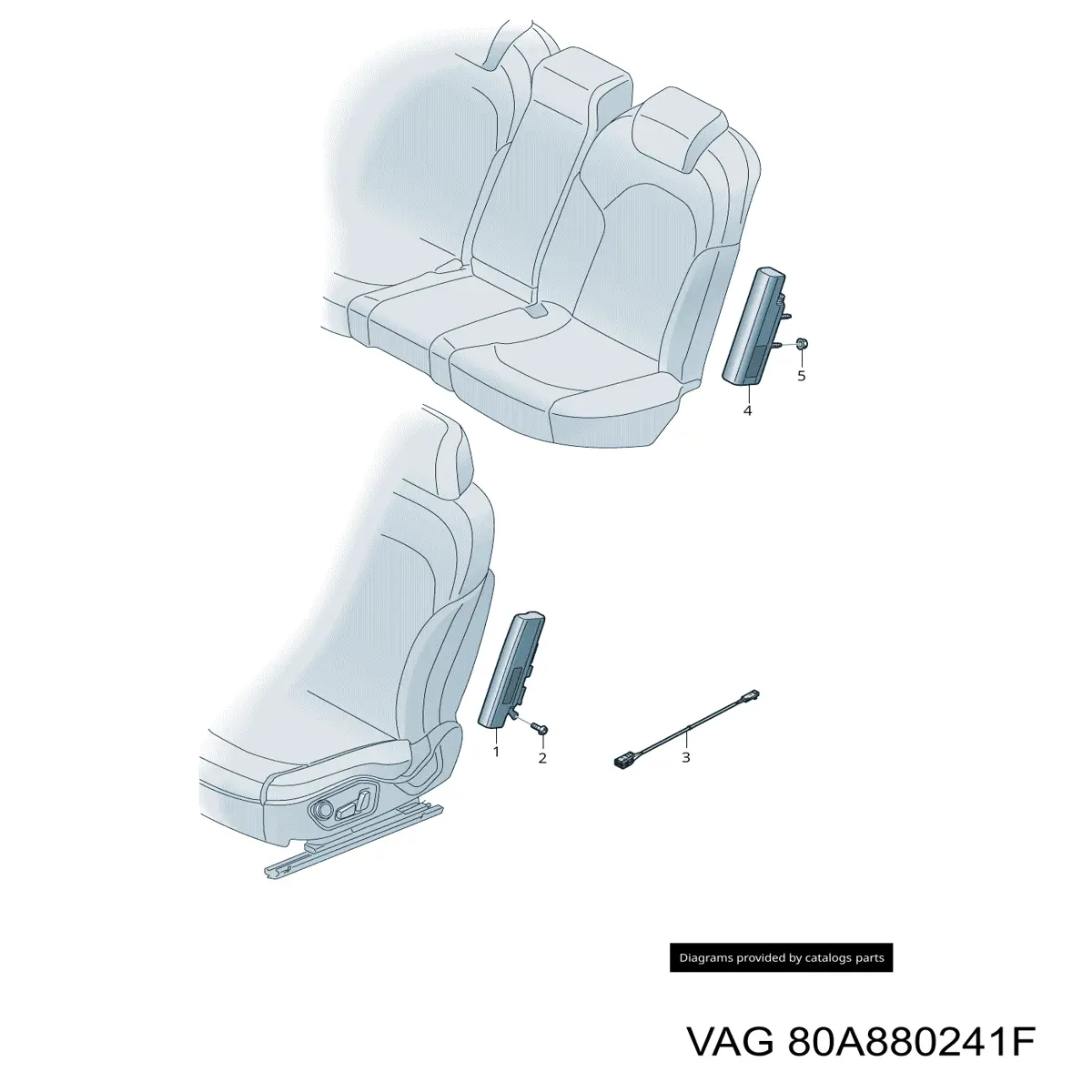 Подушка безопасности (AIRBAG) спинки сиденья левого на Audi Q5 FYB, FYG
