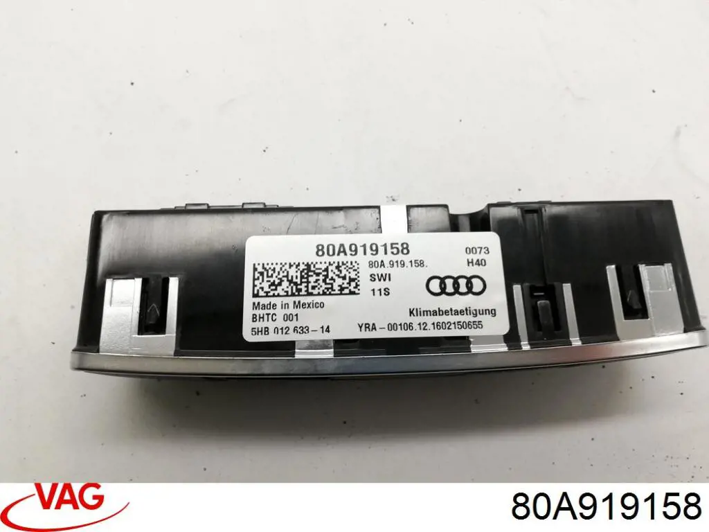 Купить 80A919158 VAG Блок управления печкой