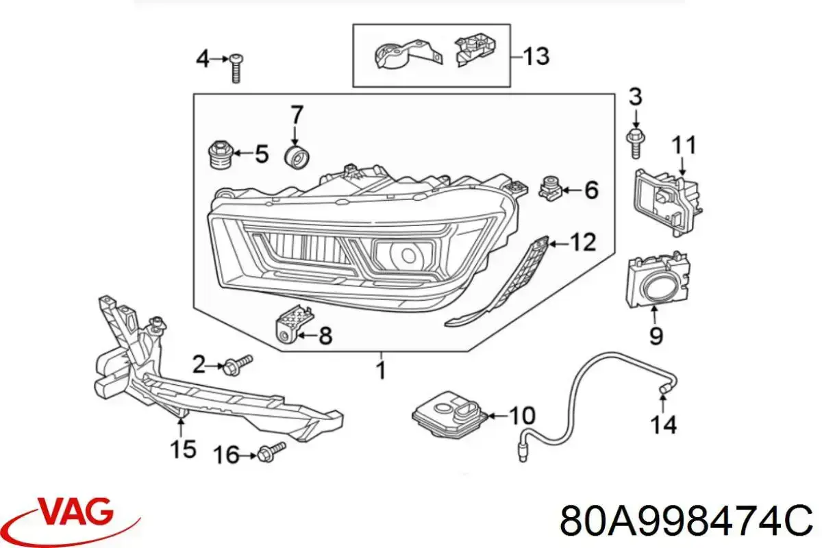  VAG 80A998474C цена, от 90.40 USD