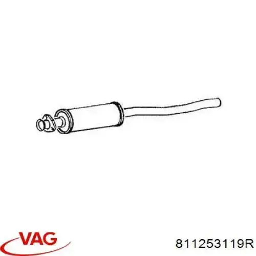 Купить 811253119R VAG Передняя часть глушителя