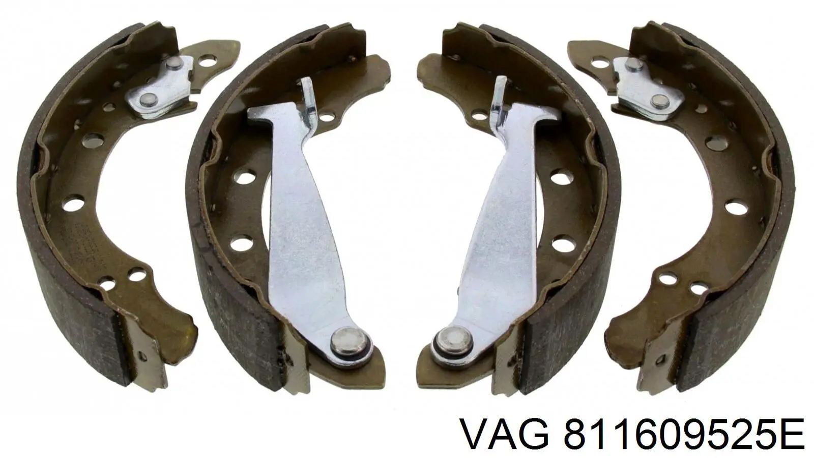 Купить 811609525E VAG Задние барабанные тормозные колодки