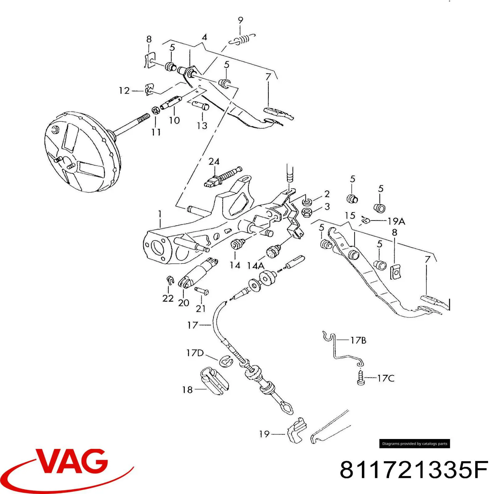 Трос сцепления VAG 811721335F цена, от 6.10 USD