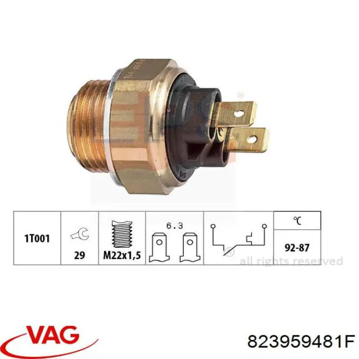 823959481F VAG Датчик радиатора
