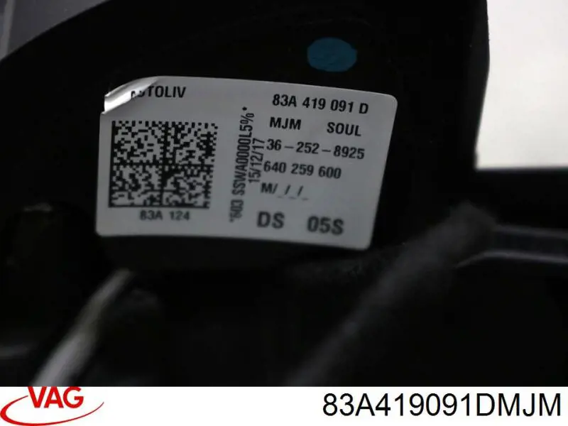 83A419091DMJM VAG Колесо рулевое