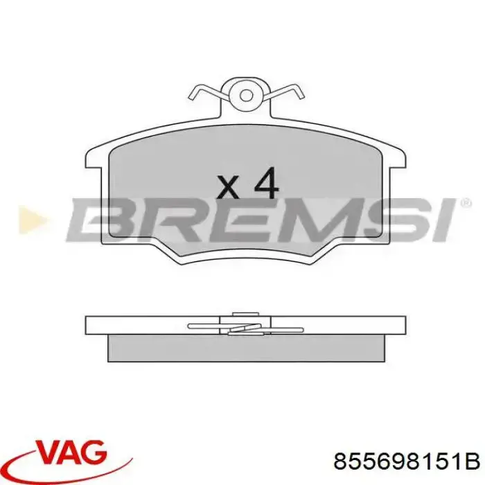 Колодки VAG 855698151B цена, от 14.87 USD