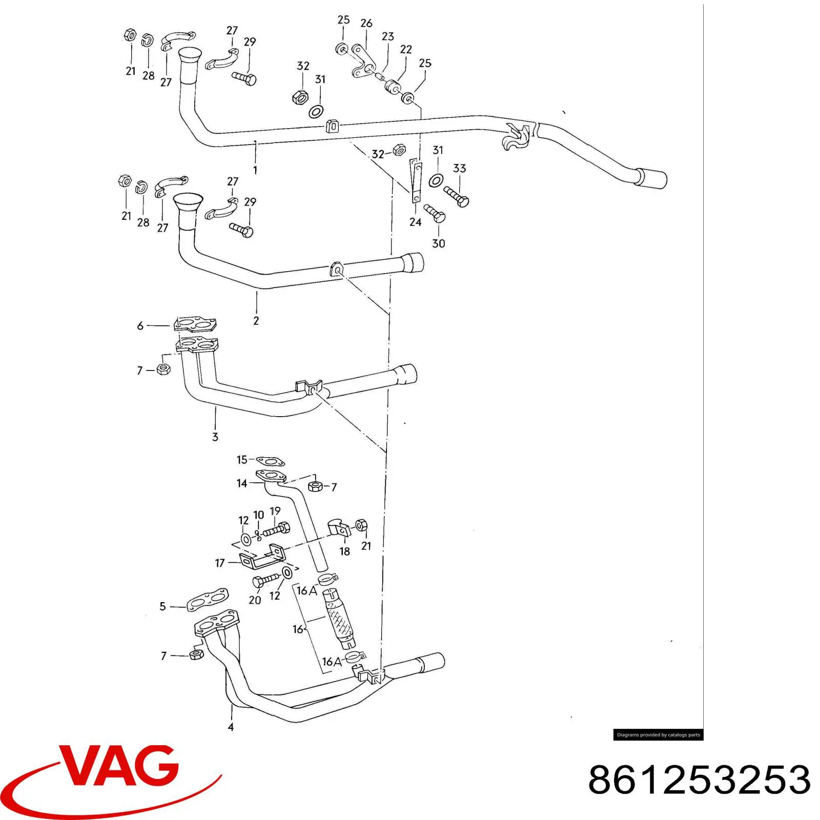  VAG 861253253 цена, от  