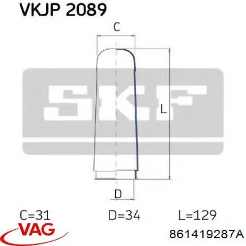 Пыльник тяги VAG 861419287A цена, от 2.11 USD
