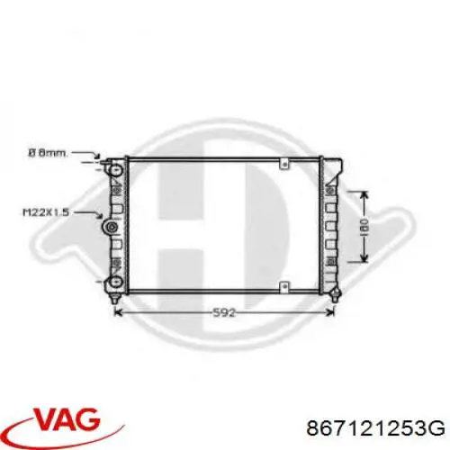 Радиатор 867121253G VAG